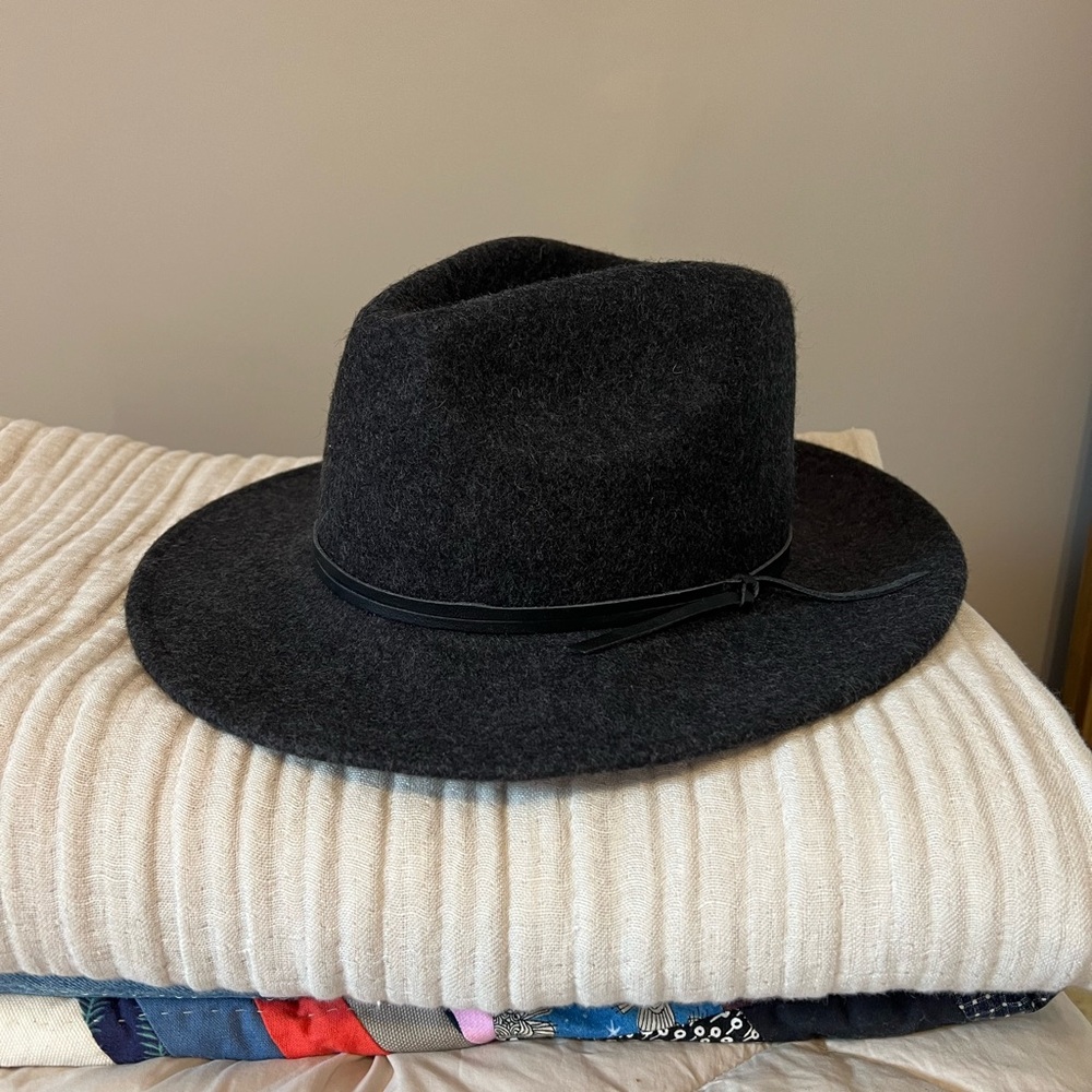 Anthropologie Black Wool Hat